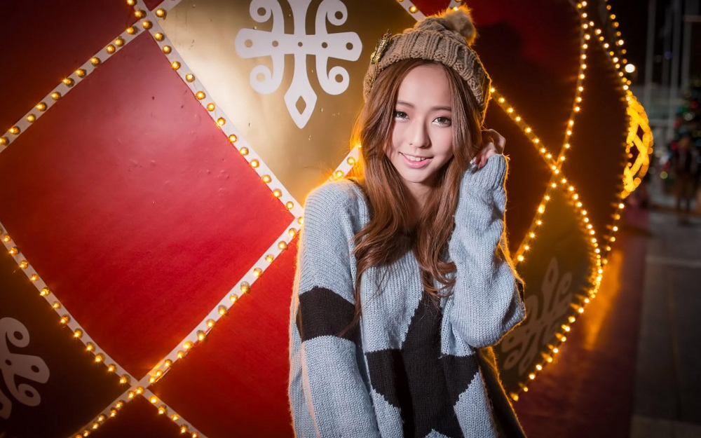 清纯美少女唯美街拍高清桌面壁纸