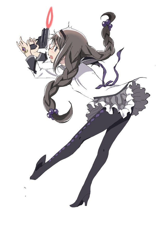 魔法少女小圆晓美焰手机壁纸 黑长直的谜之少女