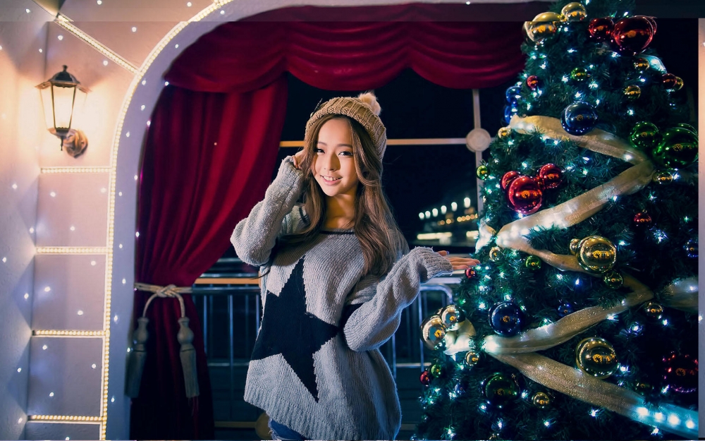 清纯美少女唯美街拍高清桌面壁纸