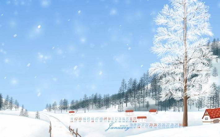 2016年1月日历壁纸大全