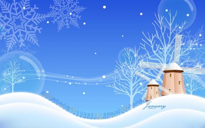 2016年1月日历壁纸大全