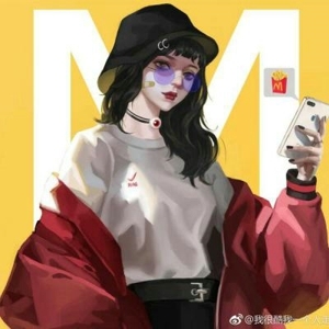 动漫插画高清女生唯美头像