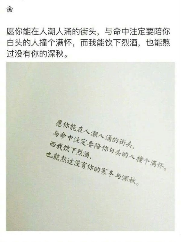 我已不想再对谁满怀期待.