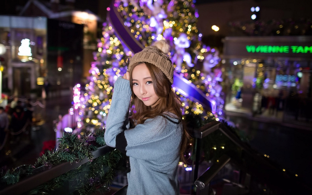 清纯美少女唯美街拍高清桌面壁纸