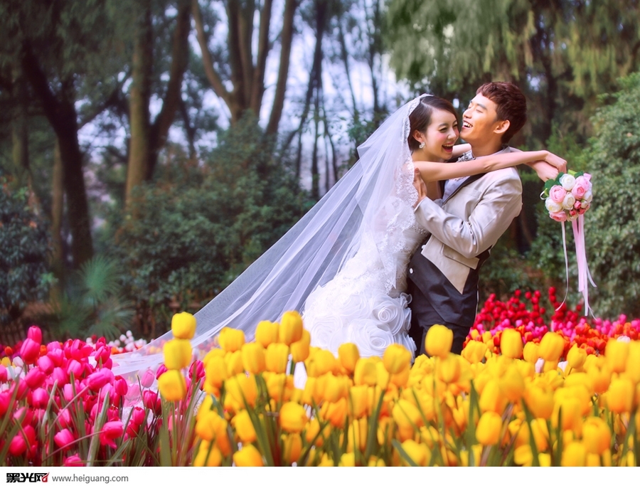 郁金香花海 婚纱照