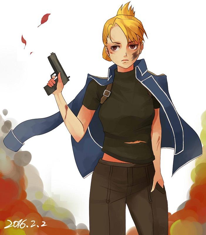 钢之炼金术师fa中尉莉莎·霍克艾桌面壁纸