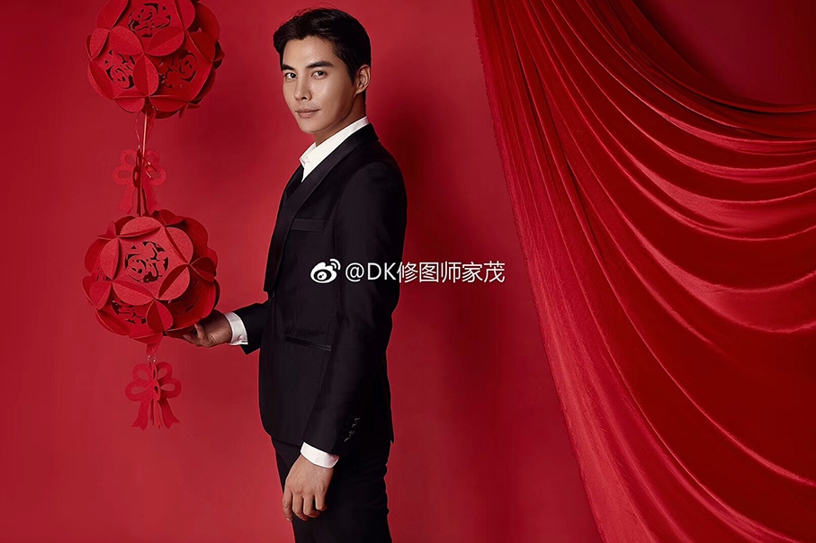 耀眼火红 婚纱照