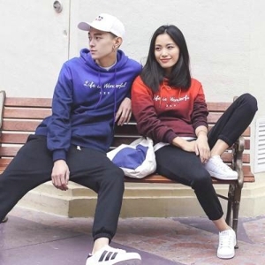 潮流情侣微信头像一对两张图片