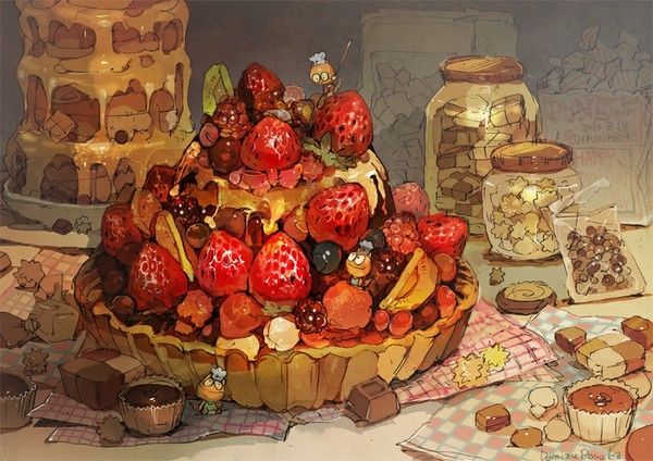 舌尖上的美食插画