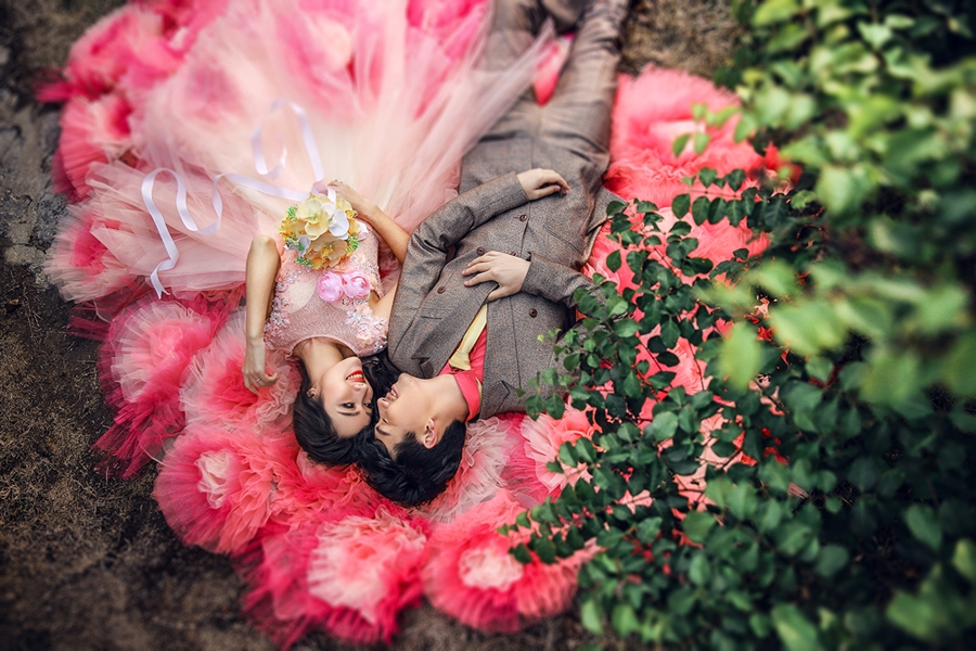 绽放的幸福 婚纱照