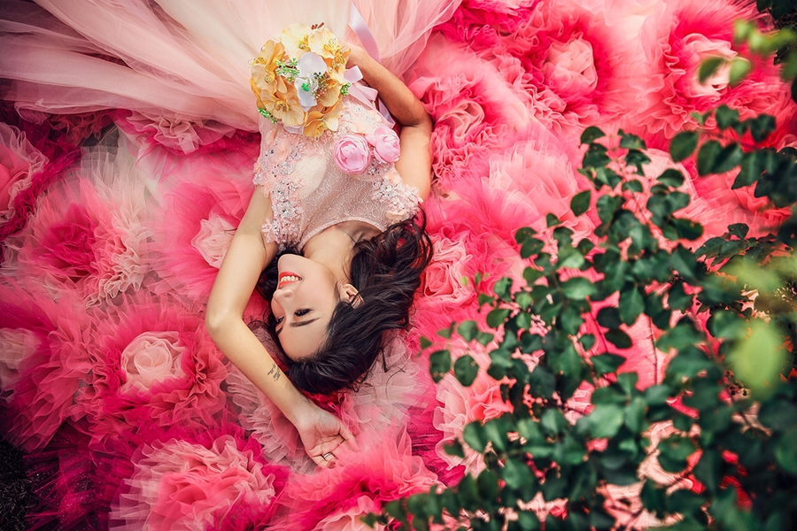 绽放的幸福 婚纱照