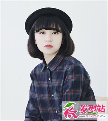 内扣短发波波头女生一样可爱 时尚修颜波波头甜美显气质