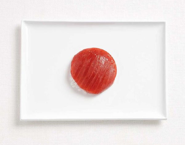 由食物组合成的国旗