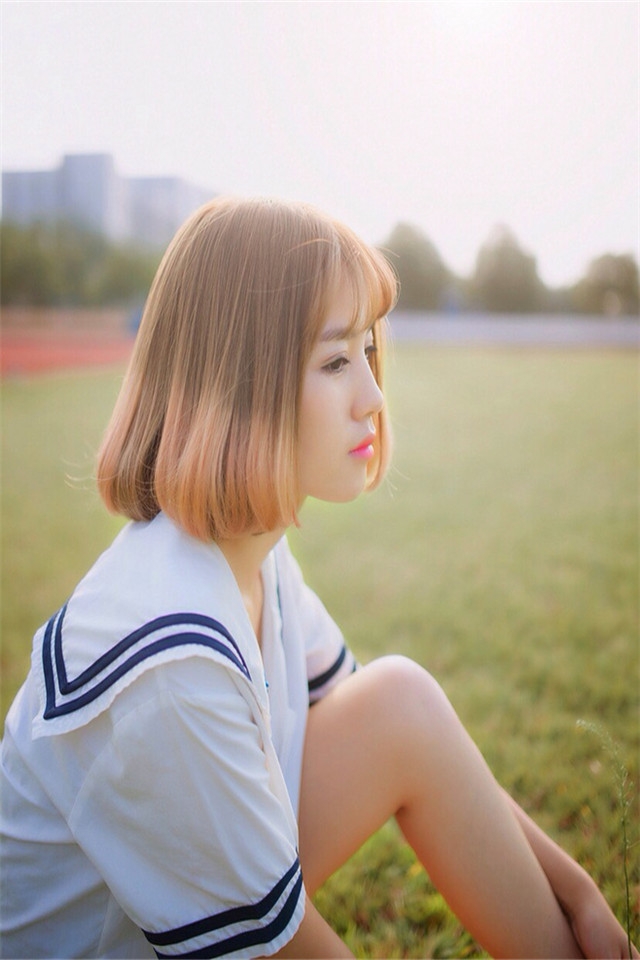 韩系短发篮球美女高清手机桌面壁纸下载