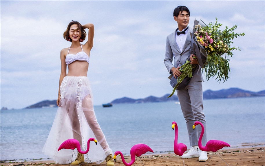 放松的心情 婚纱照