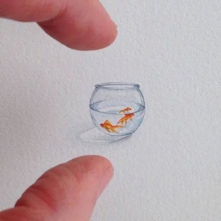 日常小画，小小的铅笔淡彩