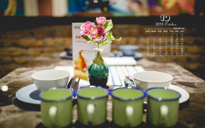 2015年10月日历唯美高清壁纸