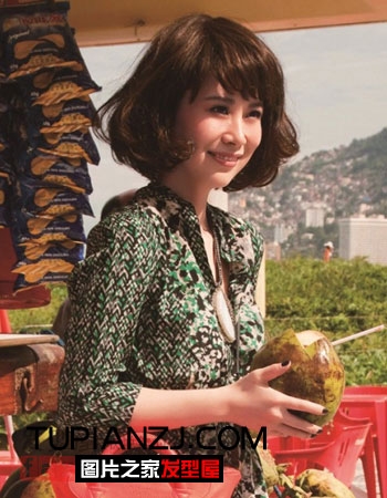 时尚海清短发发型 性感妩媚