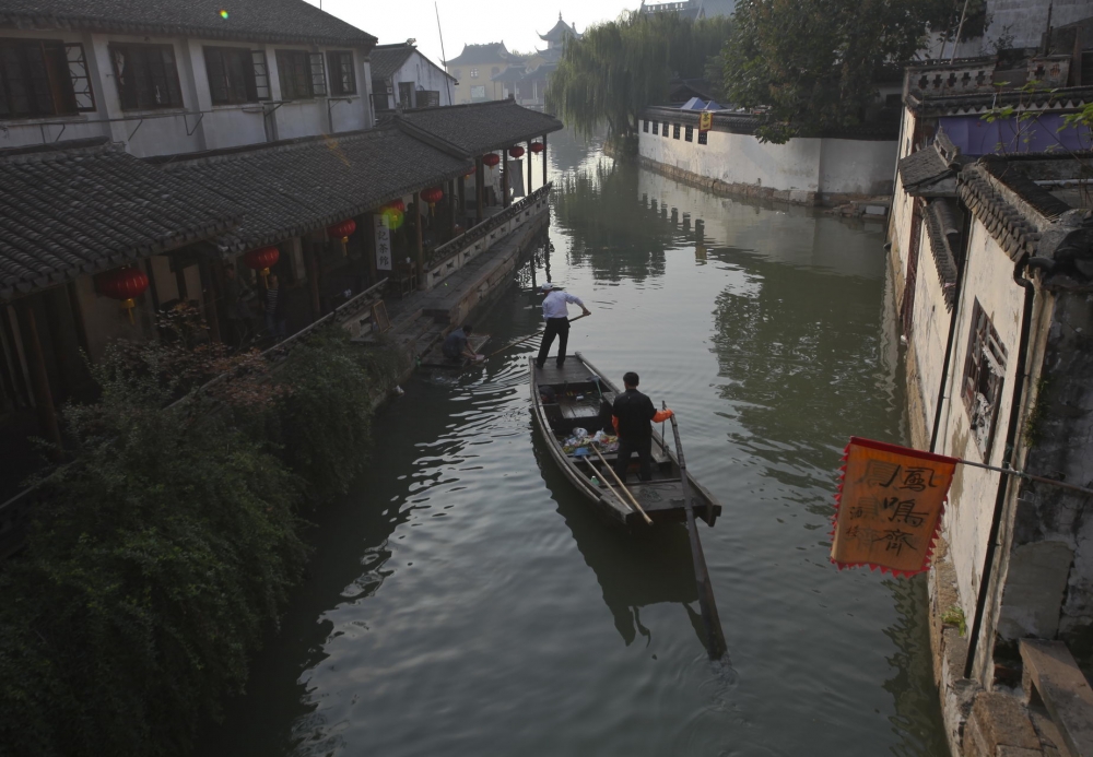 江苏苏州昆山锦溪古镇风景壁纸图片
