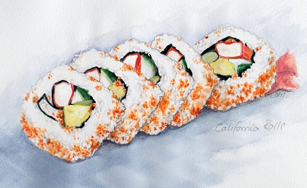 舌尖上的美食插画