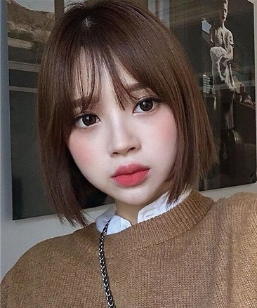 短发直发型 直发短发发型女图片