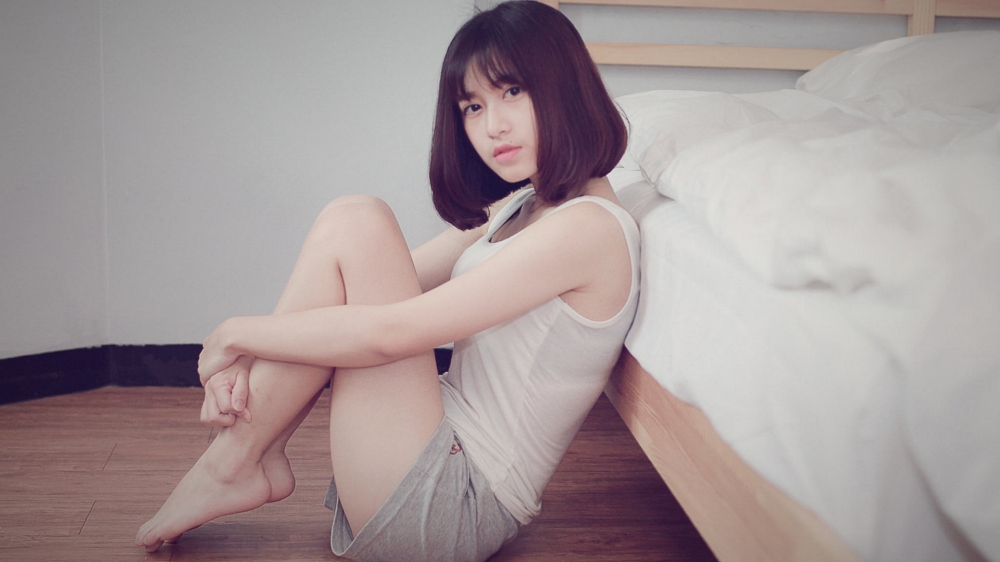 美女学生床上私拍写真电脑桌面壁纸图片 第二辑