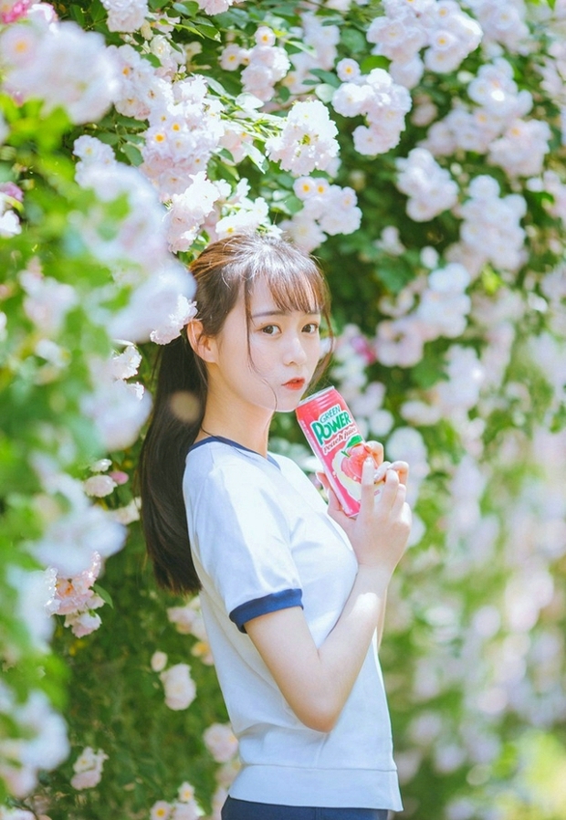 校园蔷薇花开靓丽少女性感美女图片