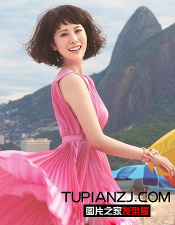 时尚海清短发发型 性感妩媚