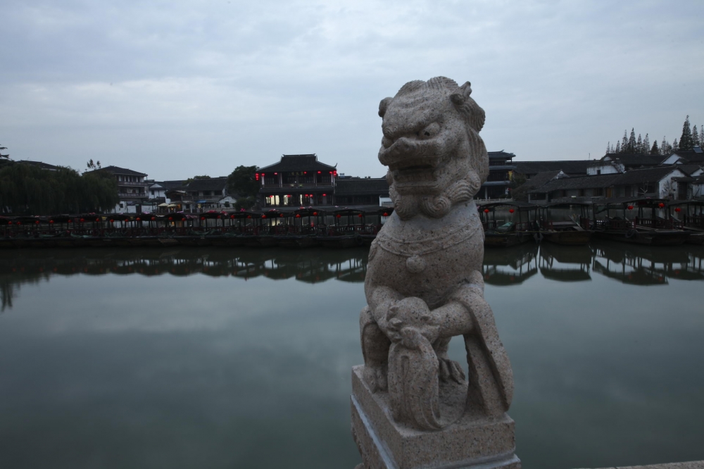 江苏苏州昆山锦溪古镇风景壁纸图片