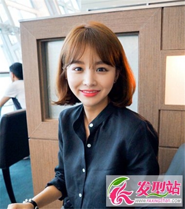 内扣短发波波头女生一样可爱 时尚修颜波波头甜美显气质