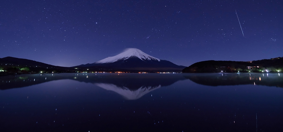 富士山 星空风景壁纸