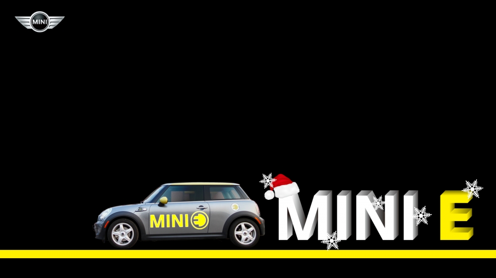 米尼mini圣诞黑色汽车桌面壁纸