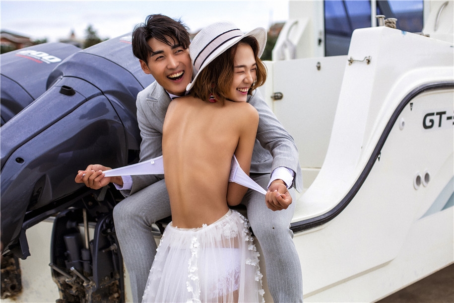 放松的心情 婚纱照