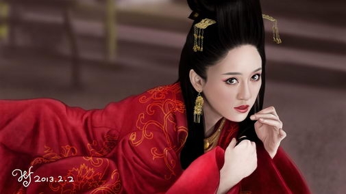 陈乔恩版东方不败桌面壁纸 1366x768【09】