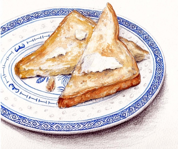 舌尖上的美食插画