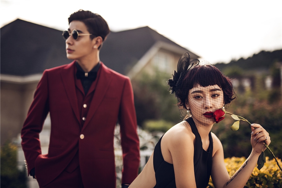 加州花园 婚纱照