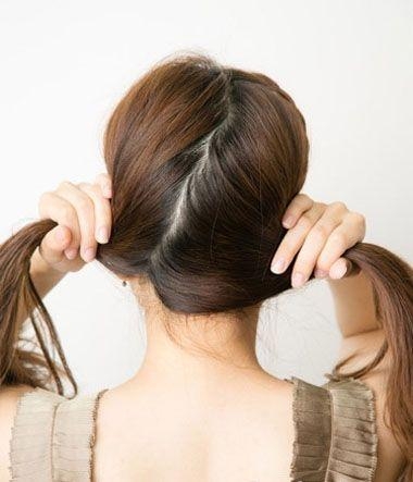 韩式低发盘发教程 扎成自然凌乱美发型