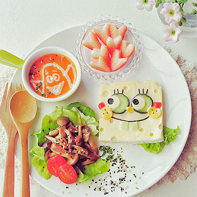 餐盘上の童趣