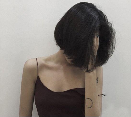 短发直发型 直发短发发型女图片