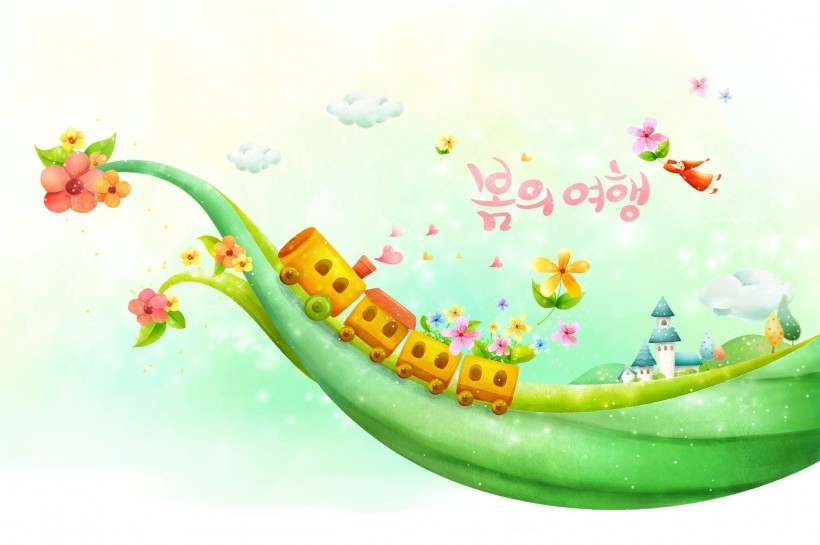 矢量缤纷多彩的季节高清图片