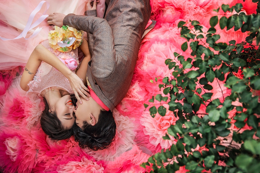 绽放的幸福 婚纱照