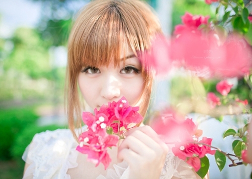 唯美意境阳光森系治愈系清新美女图片