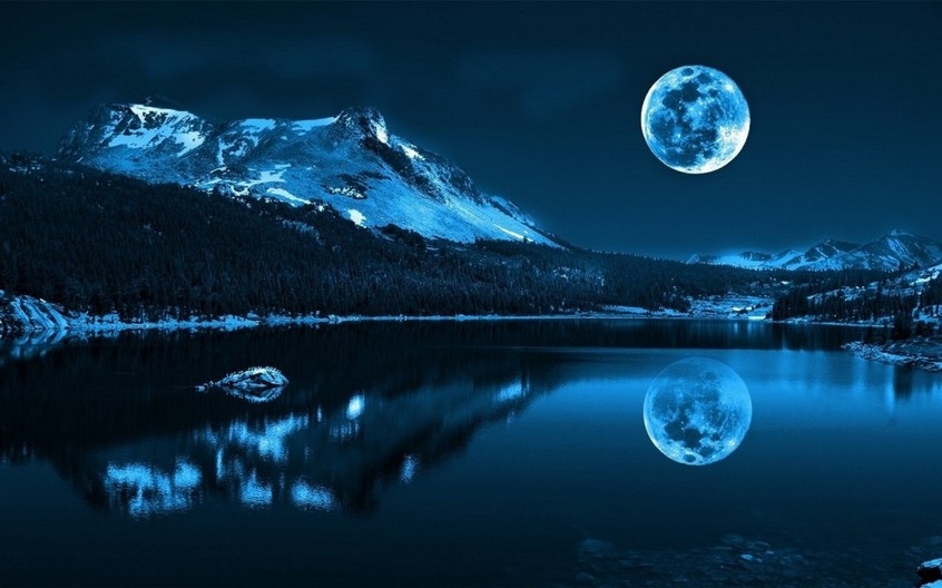 高清摄影月空中唯美月亮风景图片