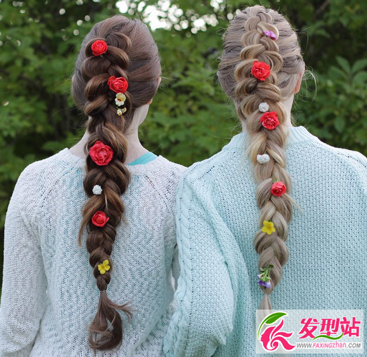 Flowerbraid鲜花编发图片大全