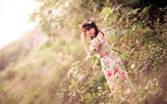 Lomo风格美女写真桌面壁纸