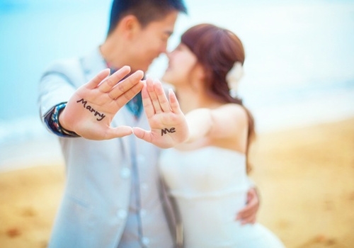 意境柔和婚纱照图片