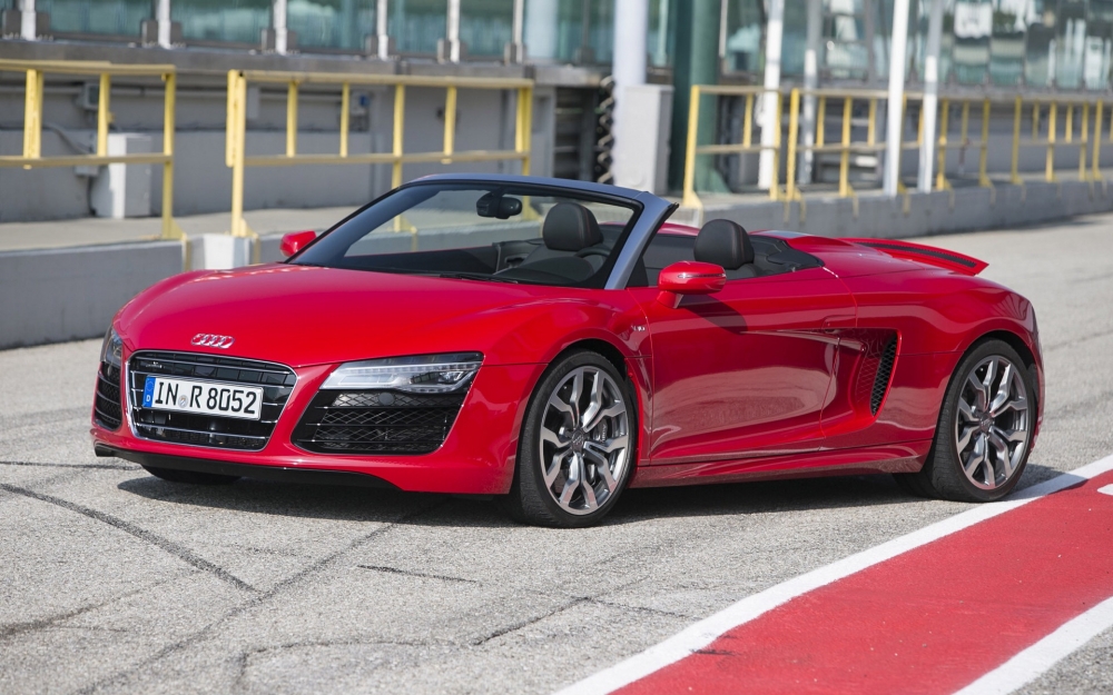 红色奥迪R8 Spyder V10汽车高清桌面壁纸下载