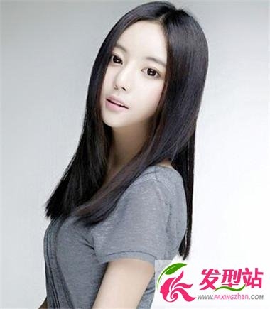 秀气美女长发发型 韩式直发经典潮流