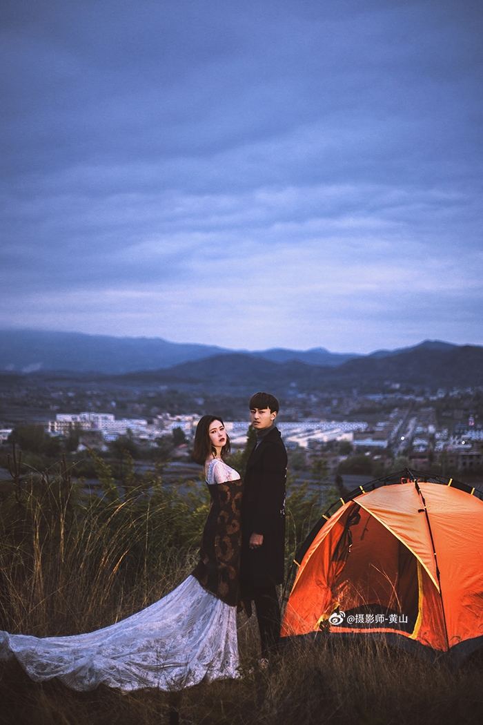 情绪夜景 婚纱照