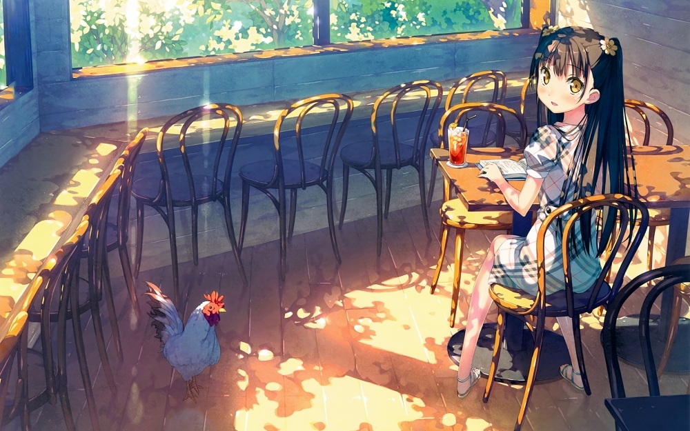 动漫插画美女高清壁纸